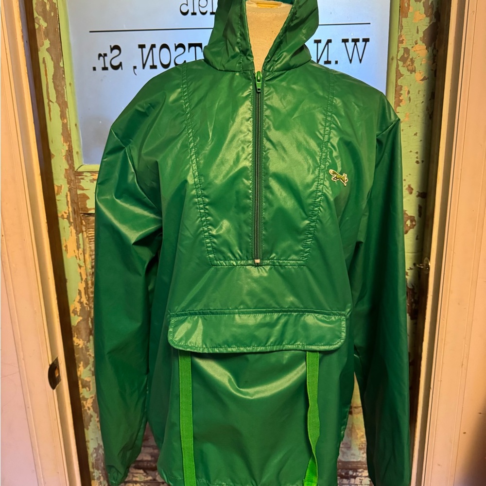 Vintage 1980’s The Fox Vibrant Green Pullover Jacket
